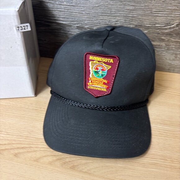 Vintage Minnesota State Patrol Hat Cap Strap Back Black State Trooper Adjustable - Picture 11 of 11
